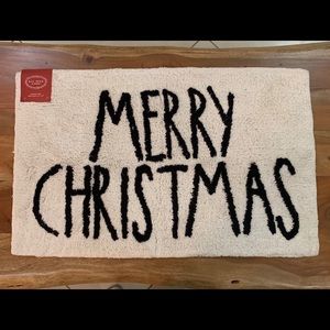 Rae Dunn Merry Christmas 100% Cotton Rug 21x34